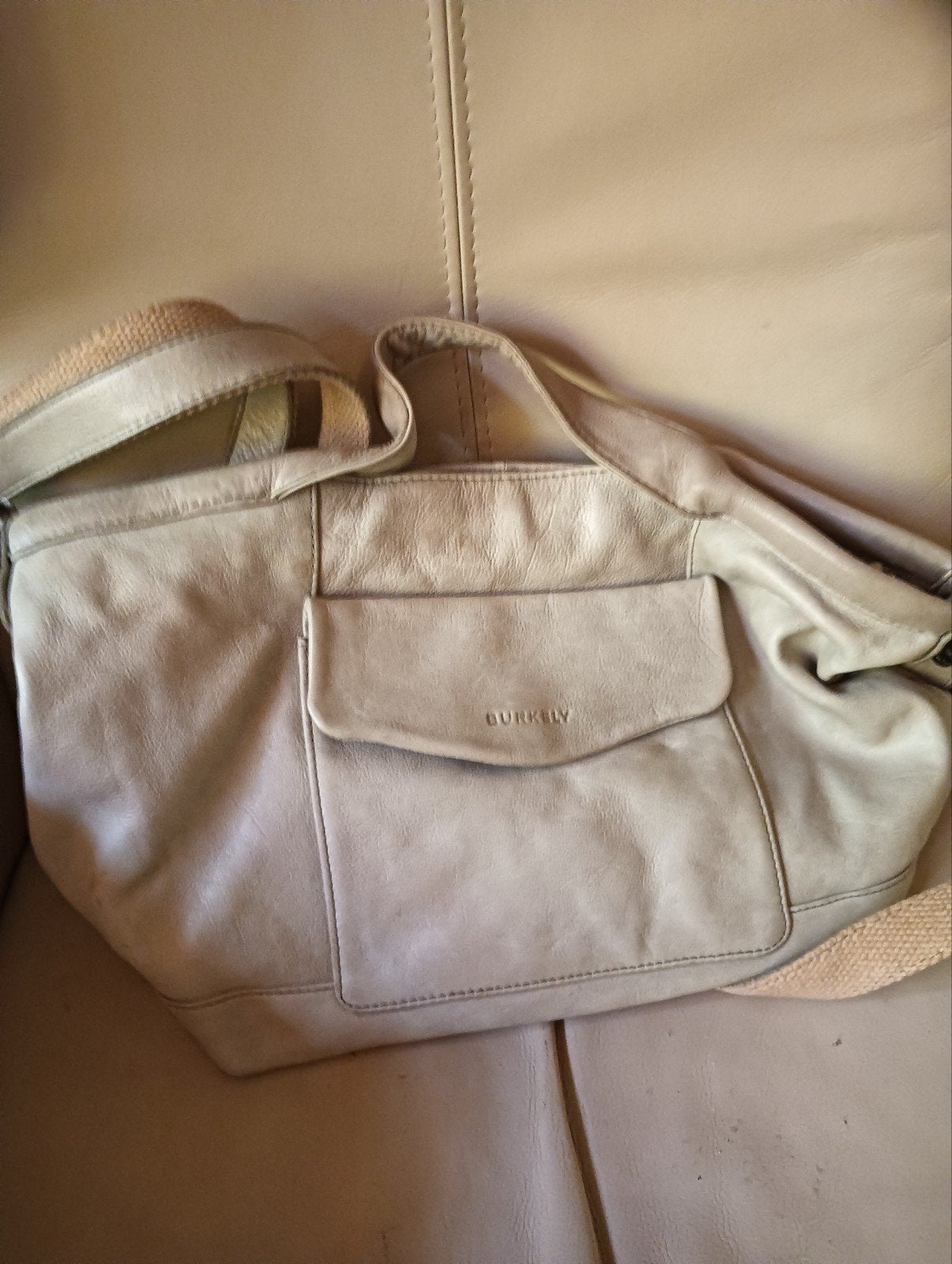 Burkely tas - Zo goed als nieuw, Ophalen of Verzenden, Zo goed als nieuw, Beige, Handtas