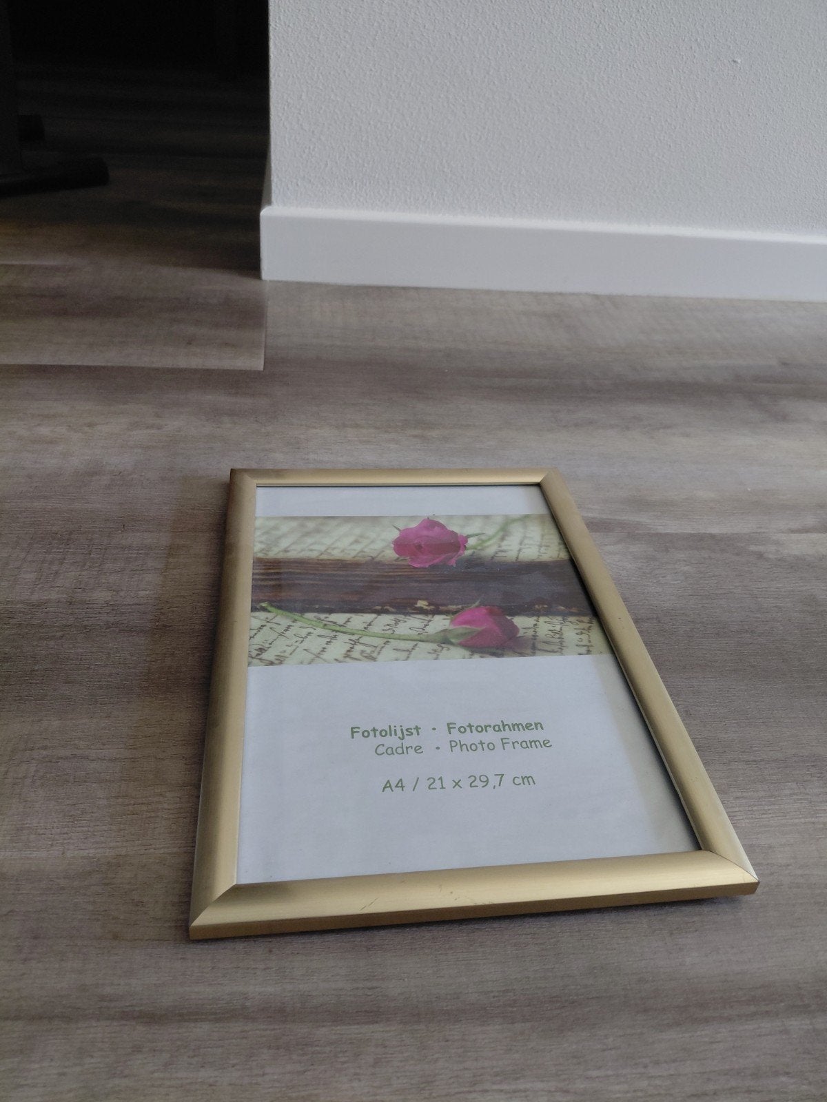 Gouden fotolijst A4 - Zo goed als nieuw, Huis en Inrichting, Hangend, Gebruikt, 29 cm, 21 cm
