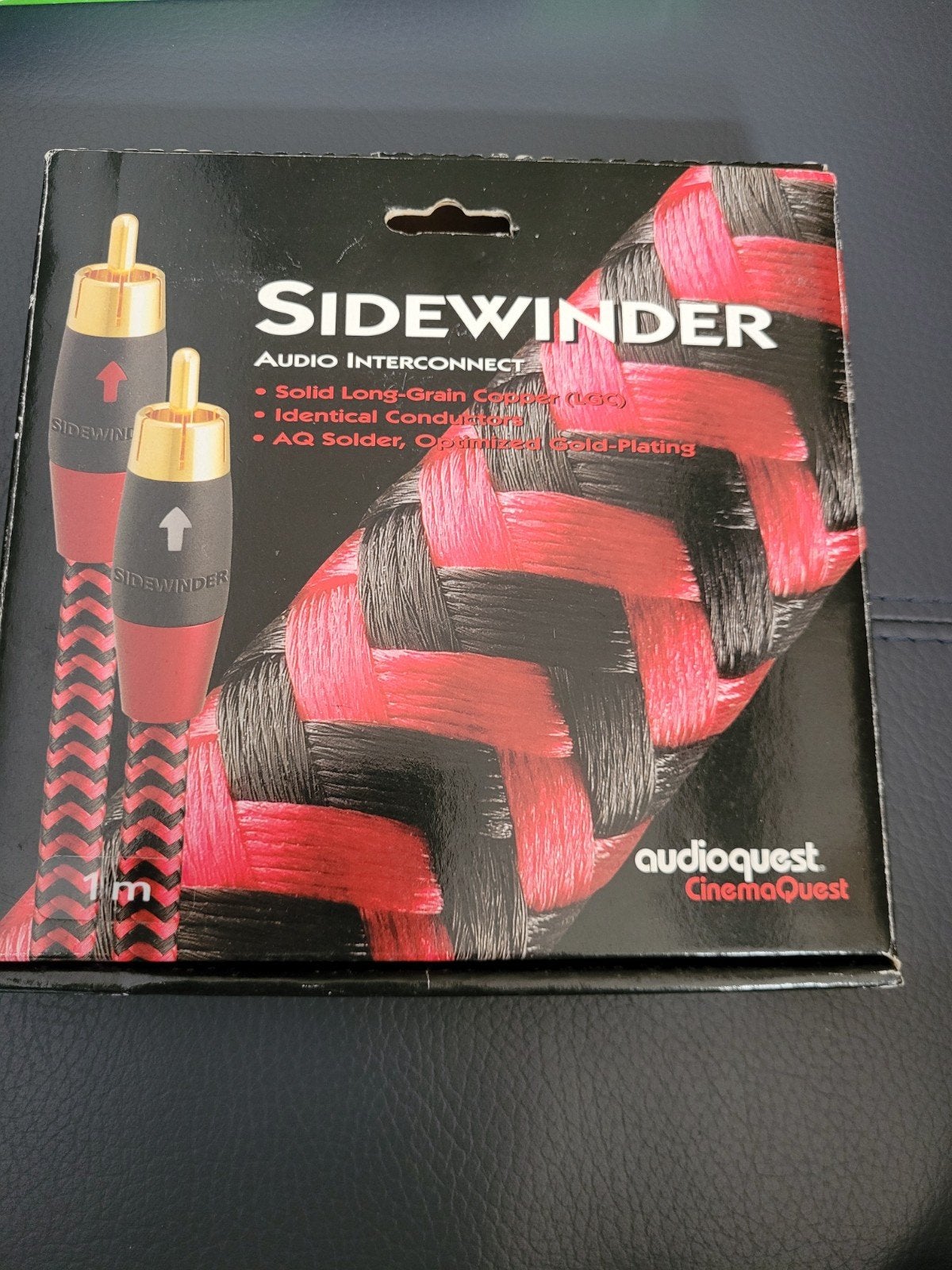 AudioQuest sidewinder  RCA stereo interlink 1.0 meter, Ophalen of Verzenden, Nieuw, Minder dan 2 meter, Interlink-kabel