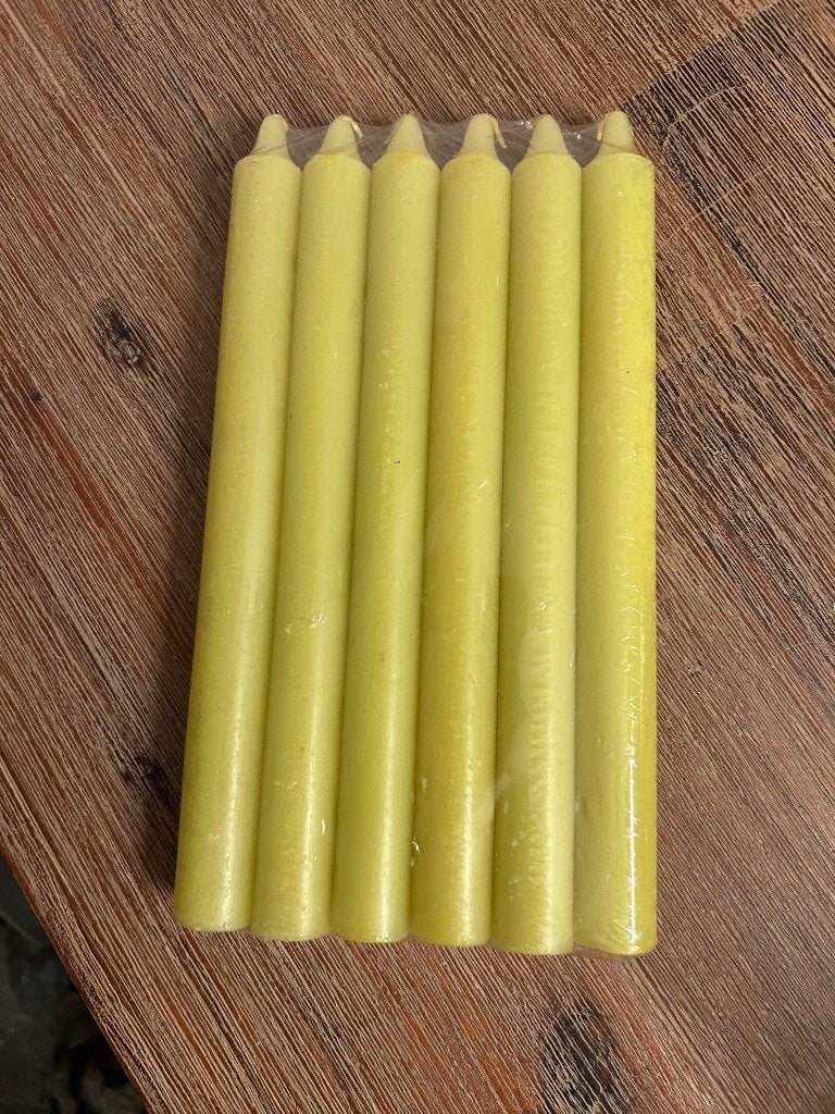 6 kaarsen geel citronella nieuw, Overige materialen, Geel, Nieuw, Ophalen of Verzenden