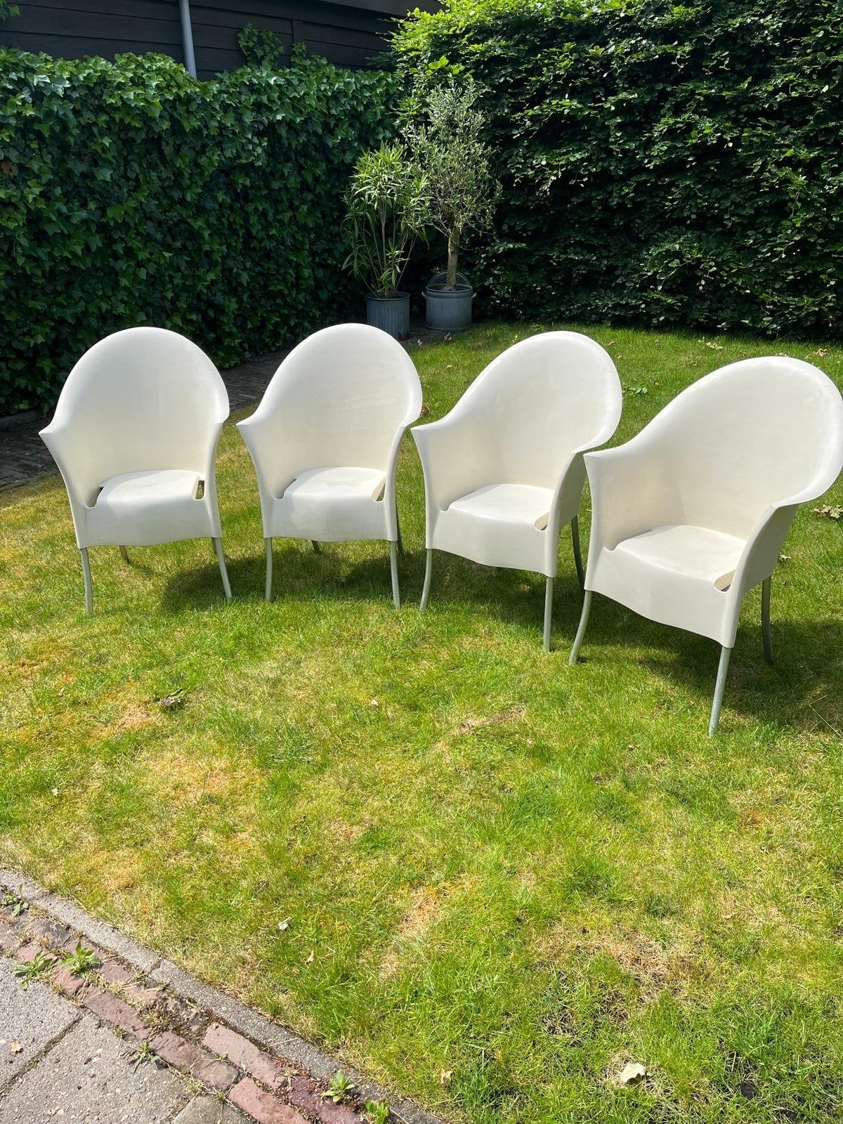 4x Philippe Starck Driade Lord Yo Stoelen, Ophalen, Kunststof, Gebruikt, Wit