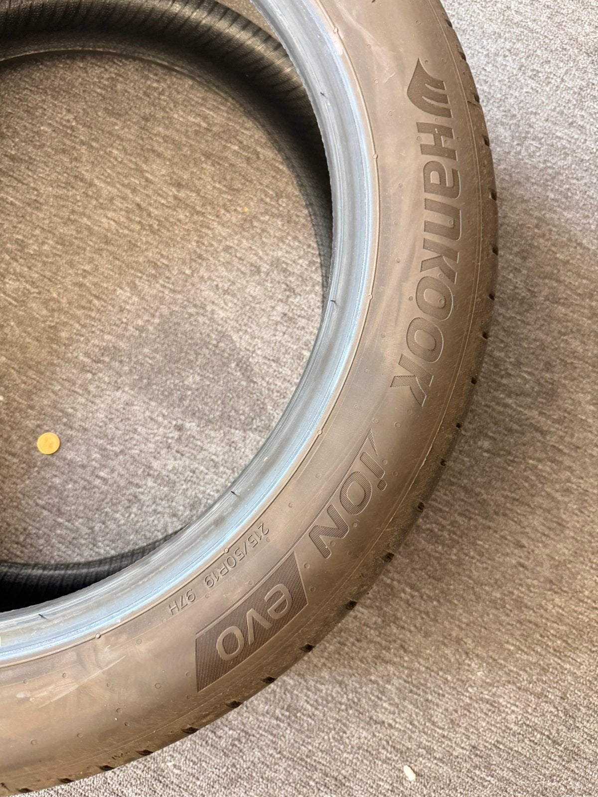 4x Hankook ION EVO 215/50R19, Ophalen, 215 mm, Zomerbanden, Band(en)