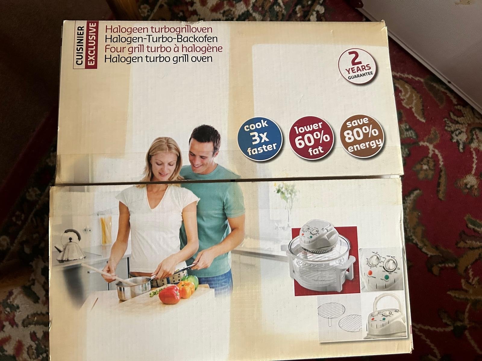 Cuisinier Exclusive Halogeen Turbogrilloven 12L, Witgoed en Apparatuur, Ophalen of Verzenden, Nieuw, Overige merken, Halogeenoven