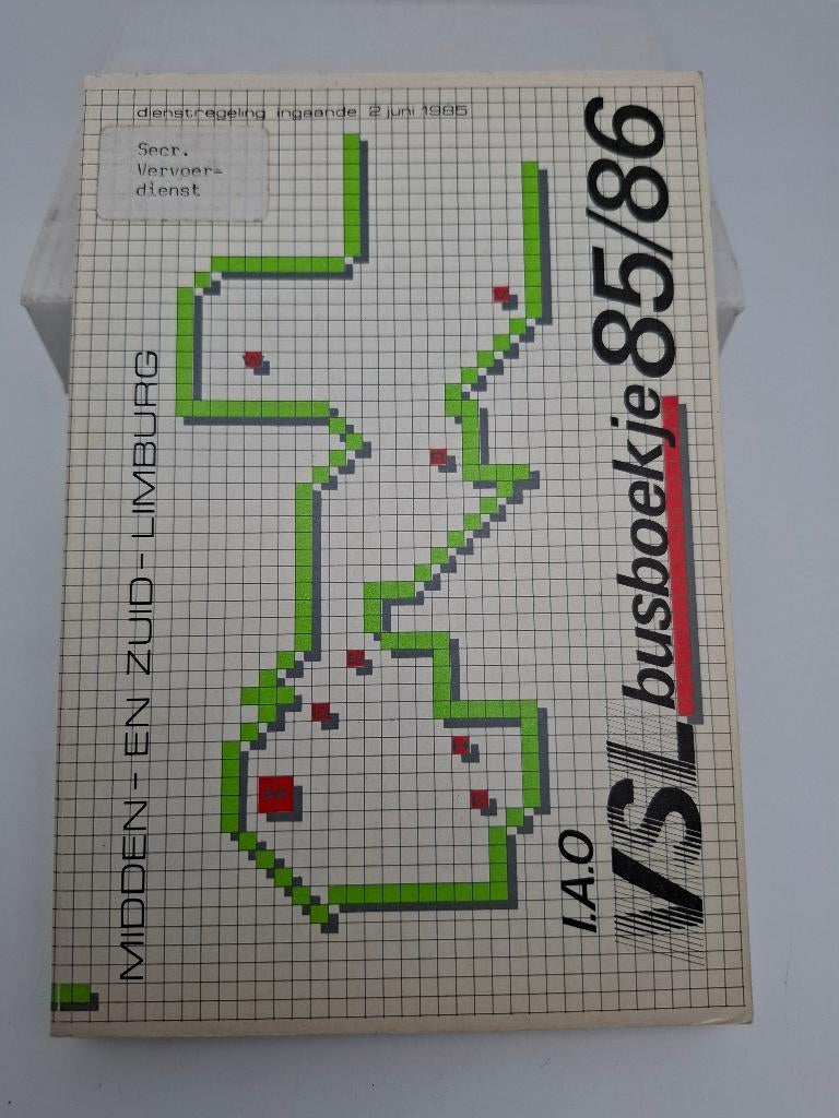 busboekje VSL Limburg 1985/1986, Verzenden, Gebruikt, Bus of Metro, Boek of Tijdschrift
