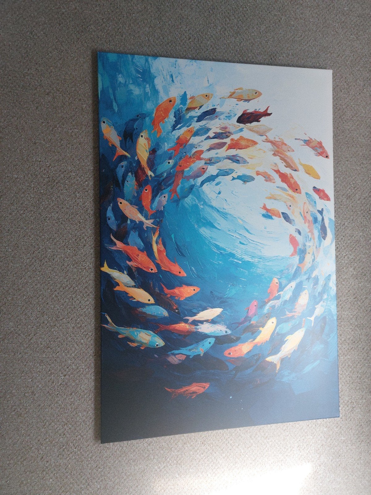 canvasdoek vissen, Ophalen