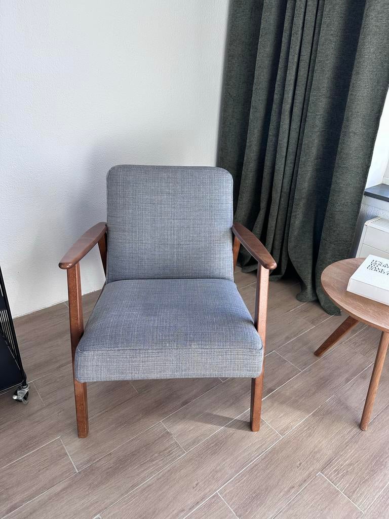 IKEA Ekenäset fauteuil, stof grijs, Huis en Inrichting, Ophalen, Zo goed als nieuw, Stof, 50 tot 75 cm