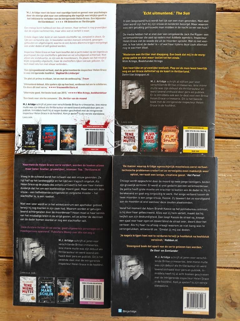 4 Boeken van M.J Arlidge., Ophalen of Verzenden, Zo goed als nieuw