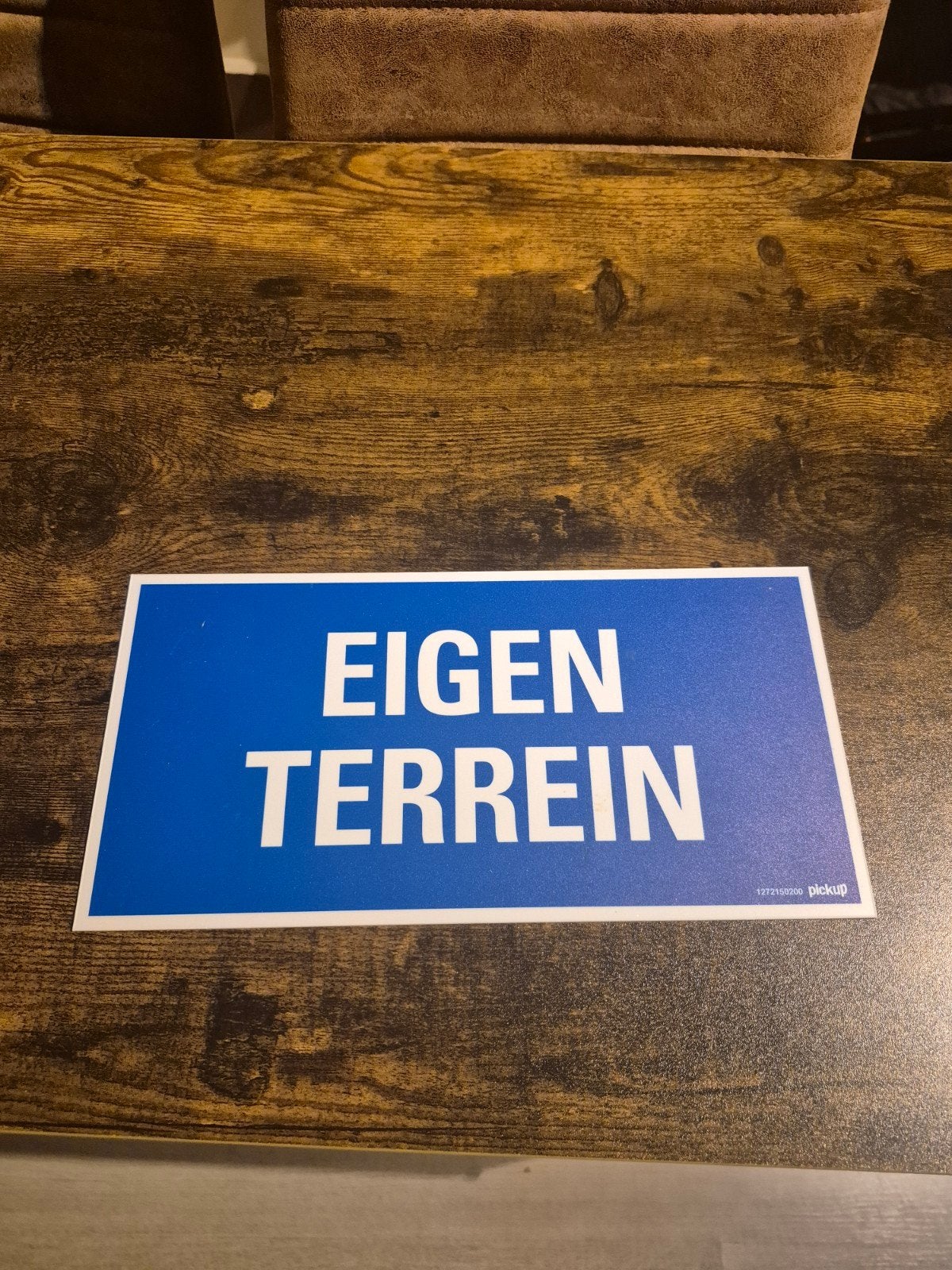 Bord 'Eigen Terrein', Eén persoon, Cadeaubon