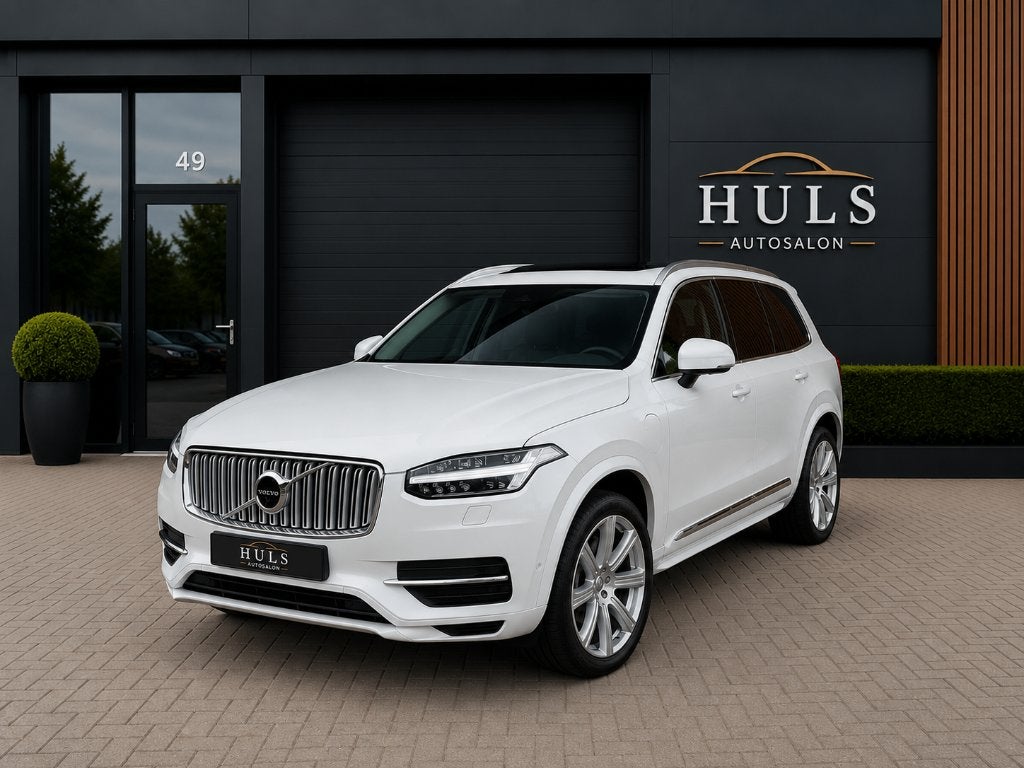 Volvo XC90 T8 AWD Pi-hy AUT INSCRIPTION 7 Pers. Nappa Pano, 1969 cc, 7 stoelen, Wit, 2187 kg