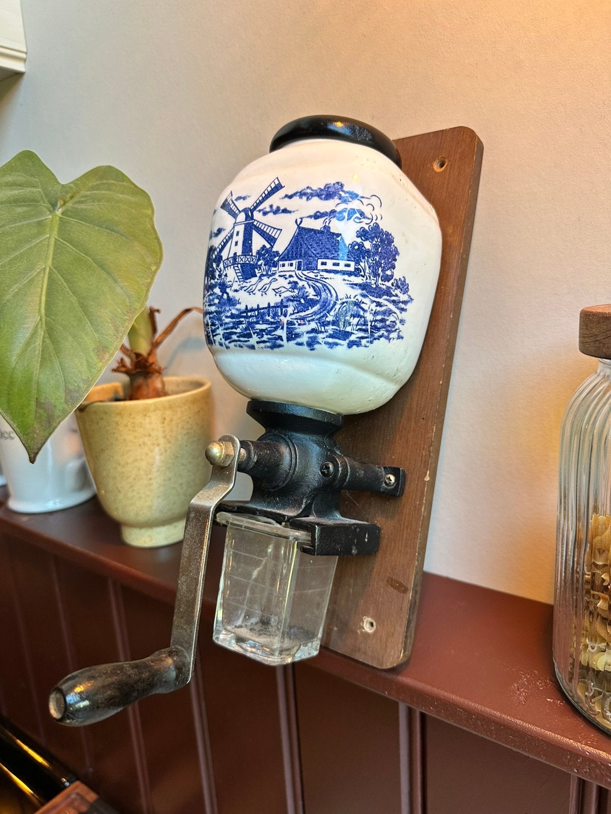 Delfts blauwe koffiemolen vintage, Ophalen of Verzenden