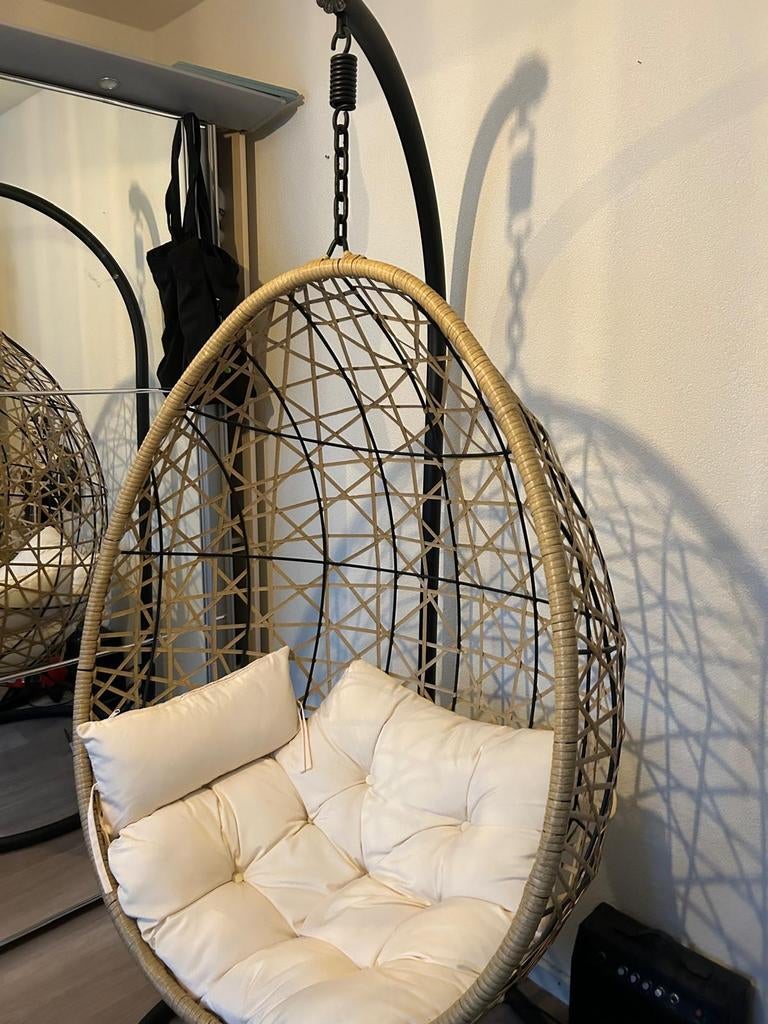 Xenos Swing Hangstoel/Egg Chair - Zo goed als nieuw, Huis en Inrichting, Ophalen, Overige kleuren, Bohemian, Modern, Zo goed als nieuw