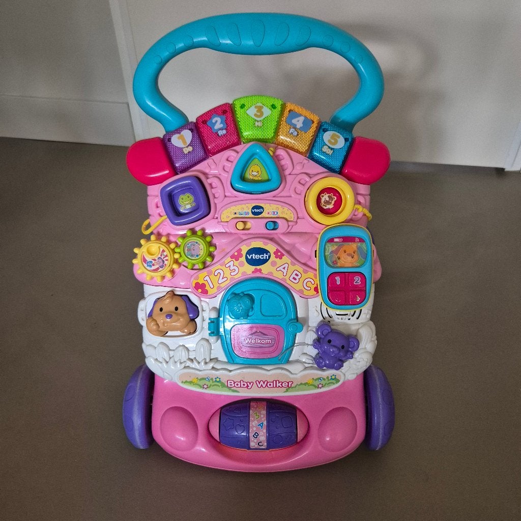 Roze loopwagen Vtech, Ophalen, Gebruikt, 6 maanden tot 2 jaar