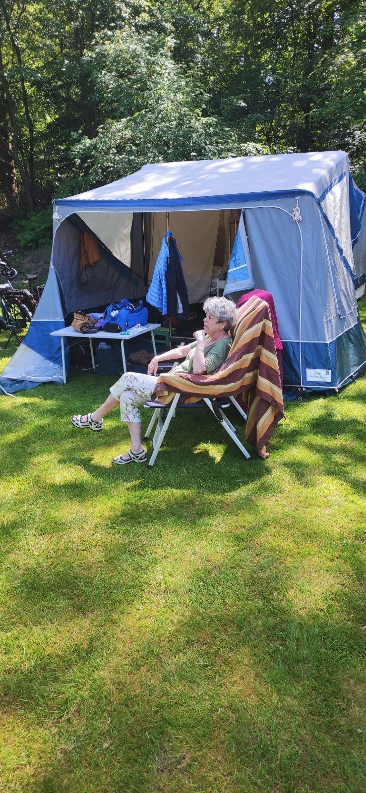 Gerjak Tago vouwcaravan met campinggaz en chemisch toilet, Caravans en Kamperen, Vouwwagens, Ophalen of Verzenden