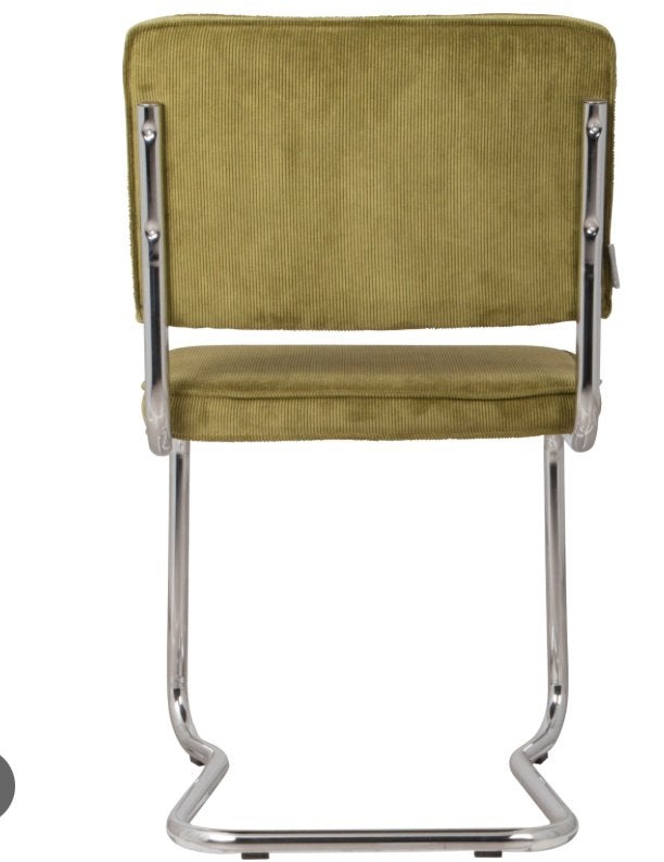 Zuiver Ridge Kink Rib stoel Groen | Set 2 | €169 p stuk, nu, Twee, Overige kleuren, Nieuw, Ophalen of Verzenden