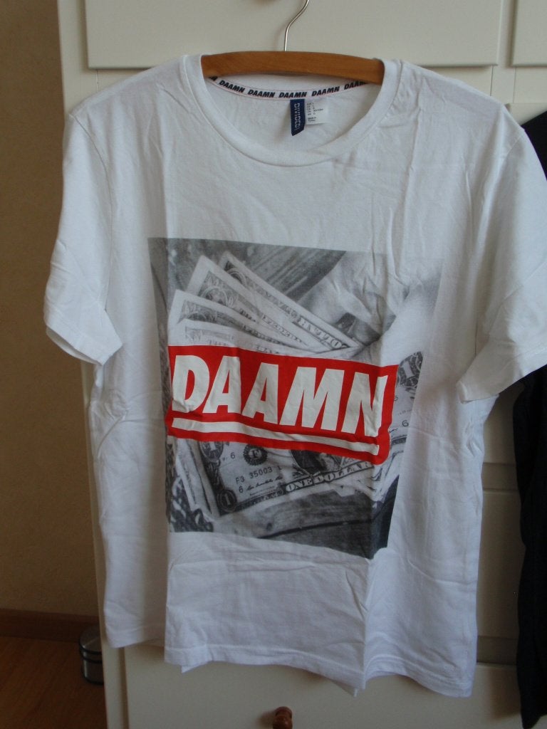 H&M Divided - shirt Daamn maat L, Kleding | Heren, Maat 52/54 (L), Wit, Ophalen of Verzenden, Zo goed als nieuw