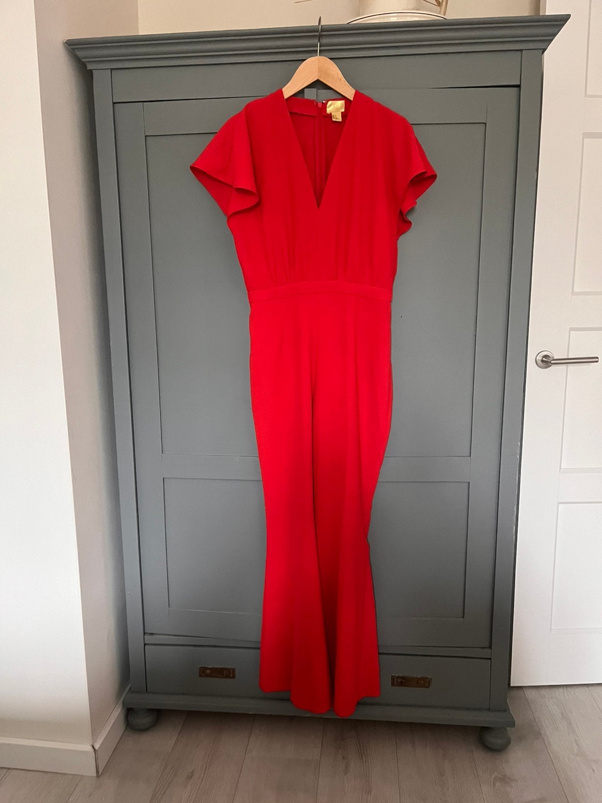 Jumpsuit H&M maat 40 (valt klein!), Kleding | Dames, Jumpsuits, Ophalen of Verzenden, Zo goed als nieuw, Maat 38/40 (M), Rood