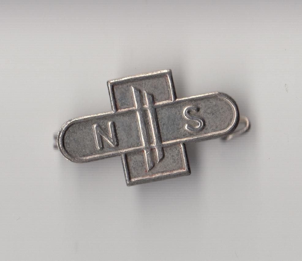 NS Nederlandse Spoorwegen Blanco broche, Gebruikt, Niet vindbaar, Niet vindbaar, Speldje of Pin