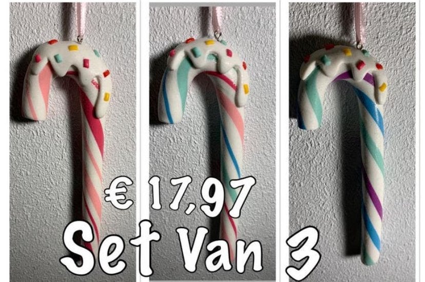 3 zuurstok hangers kurt adler, Diversen, Kerst, Ophalen of Verzenden, Nieuw