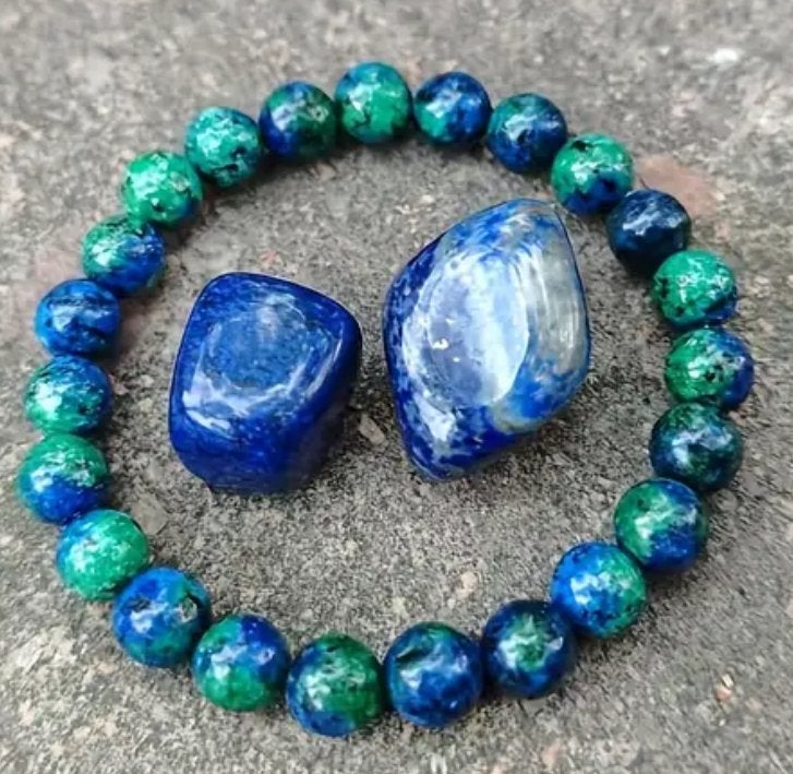 Armbanden in blauw tinten, Ophalen of Verzenden, Nieuw, Blauw, Elastiek