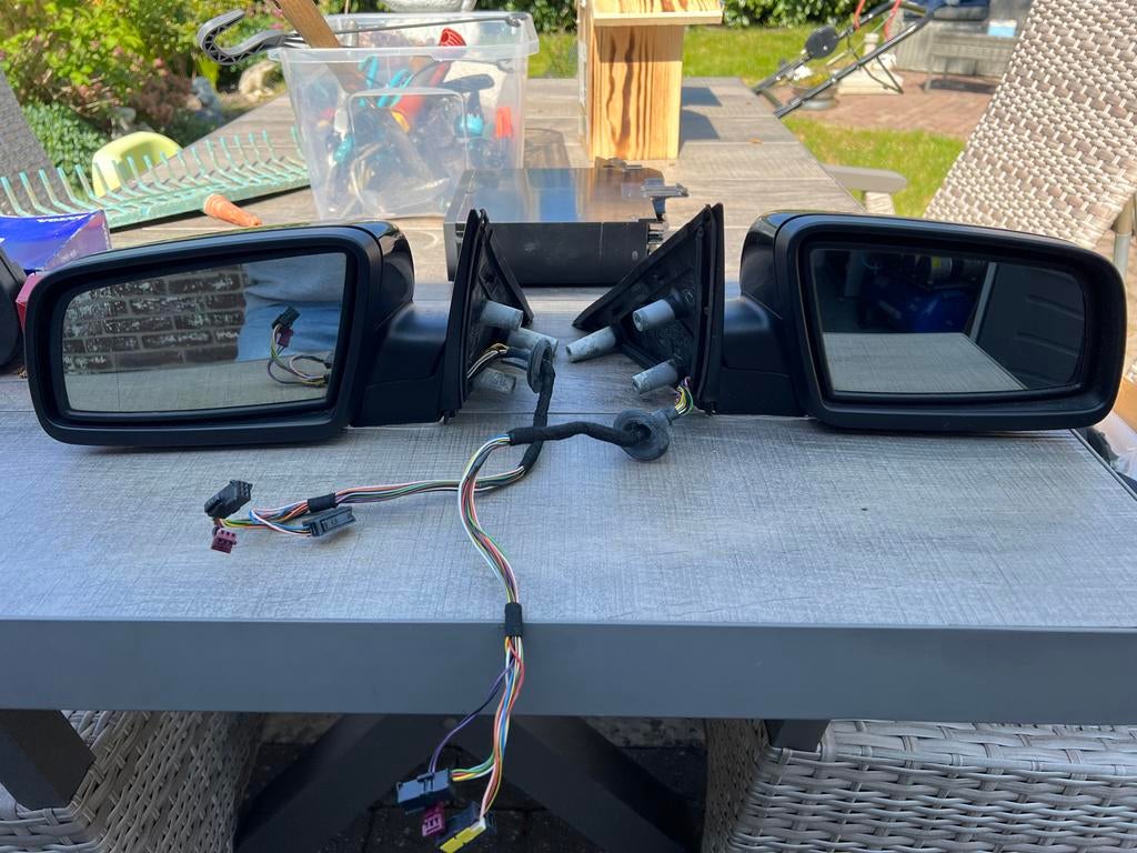 Set buitenspiegels BMW 5 serie (2005-2008) elektrisch inklap, Auto-onderdelen, Spiegels, Ophalen of Verzenden, Gebruikt, BMW