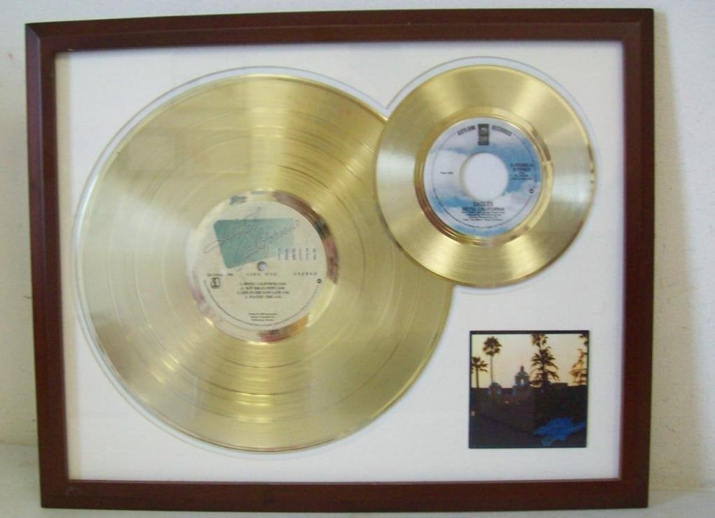The Eagles Hotel California 24K Vergulde Plaat -, Rock, Overige formaten, Ophalen of Verzenden, Zo goed als nieuw