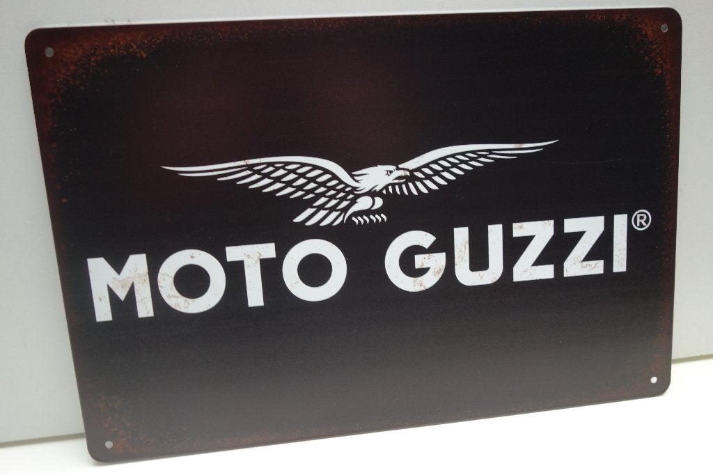 MOTO GUZZI MOTOR EAGLE BORD 30x20CM voorWERKPLAATS, Ophalen of Verzenden, Nieuw