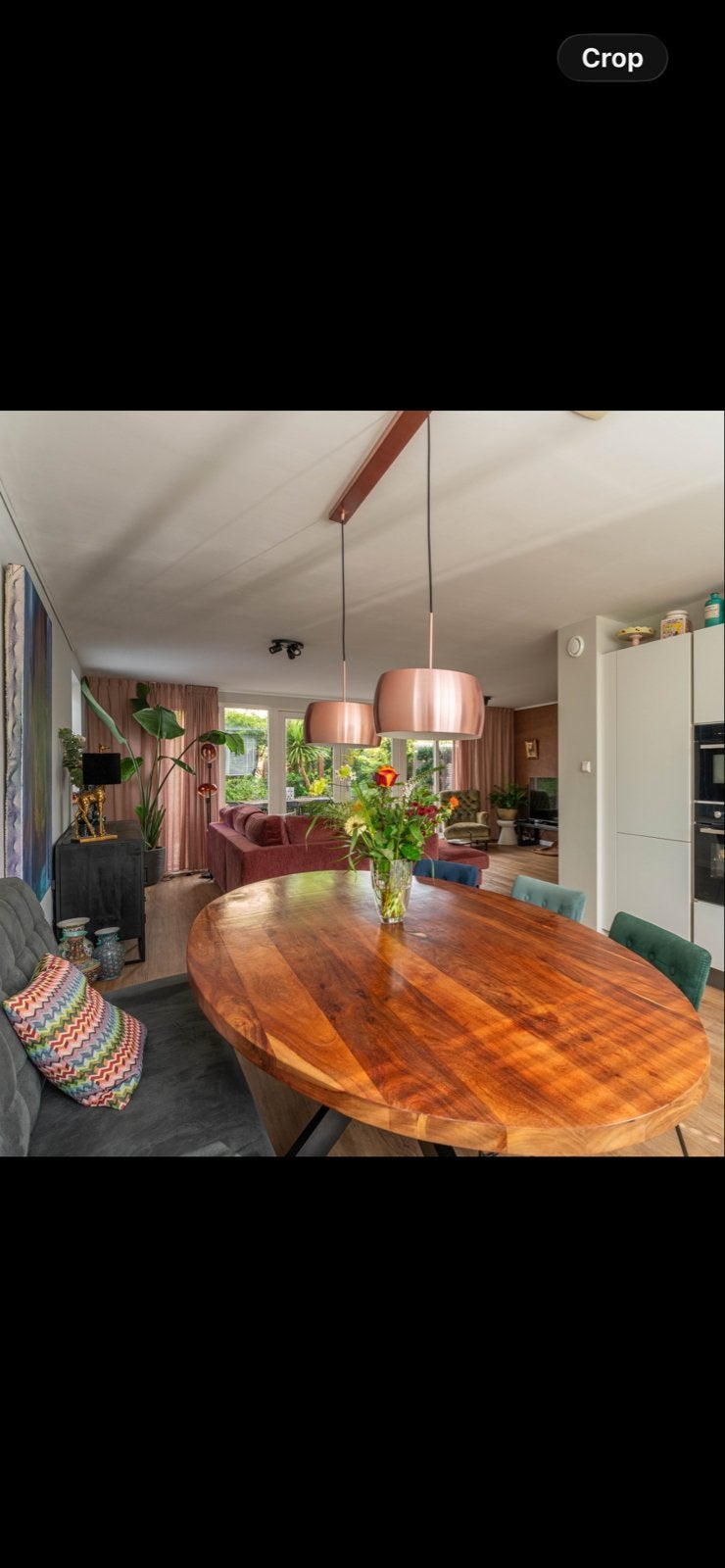 Grote ovale eettafel van 2.40m, eetbank en 3 stoelen., Huis en Inrichting, Tafels | Eettafels, Ophalen, Gebruikt, 100 tot 150 cm