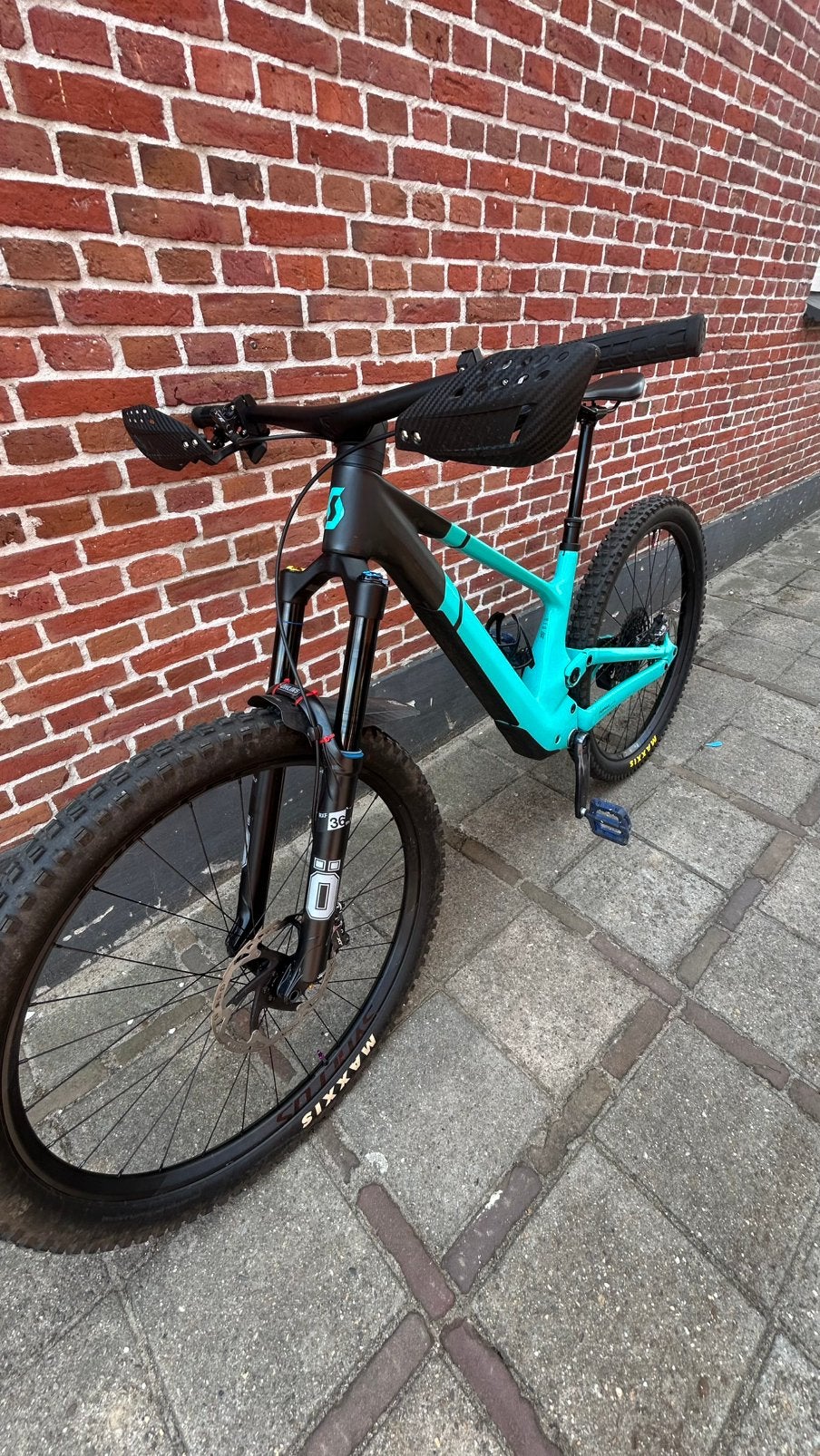 SCOTT GENIUS 910 ST TURQOUISE BLUE SIZE M, Ophalen of Verzenden, Zo goed als nieuw, Schijfrem
