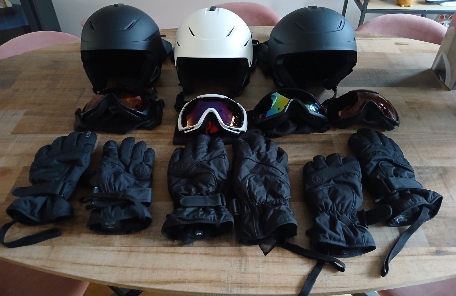Skihelmen, skibrillen en handschoenen set, Overige merken, Gebruikt, Overige typen, Ophalen of Verzenden