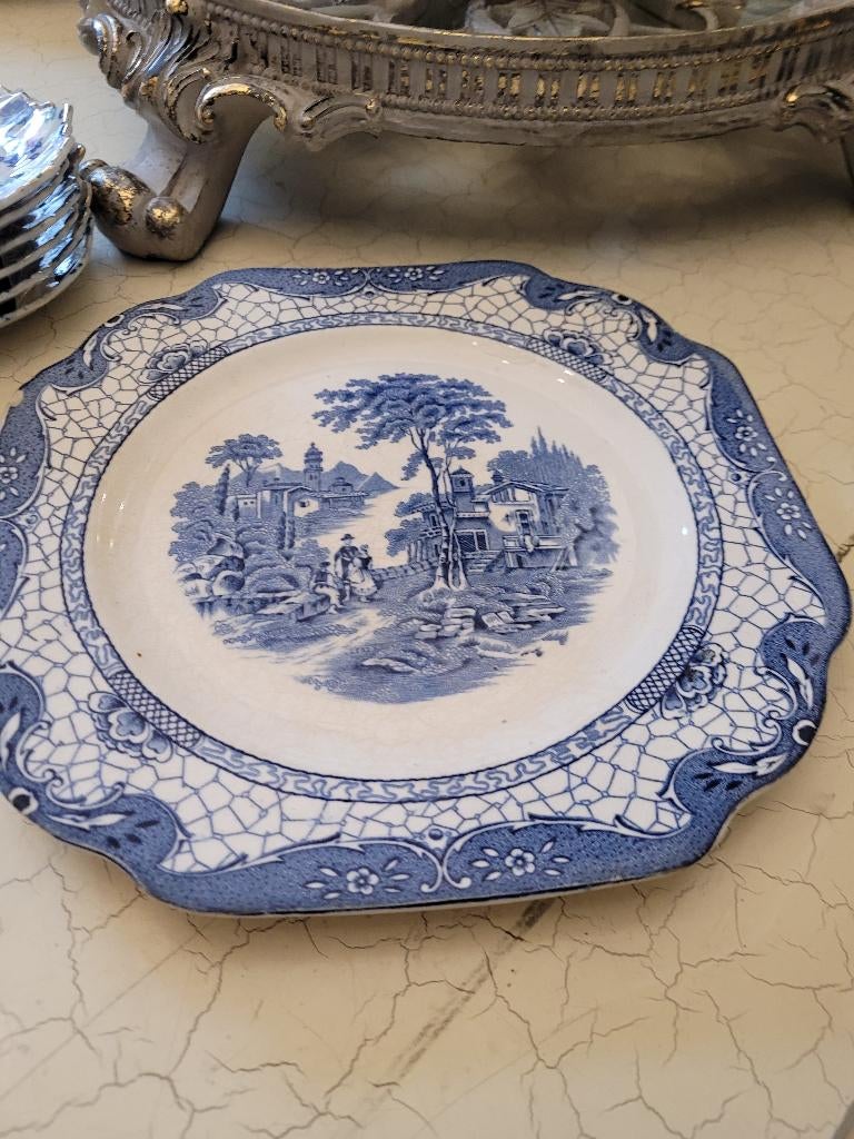 Antiek ontbijt bordje, Ophalen of Verzenden