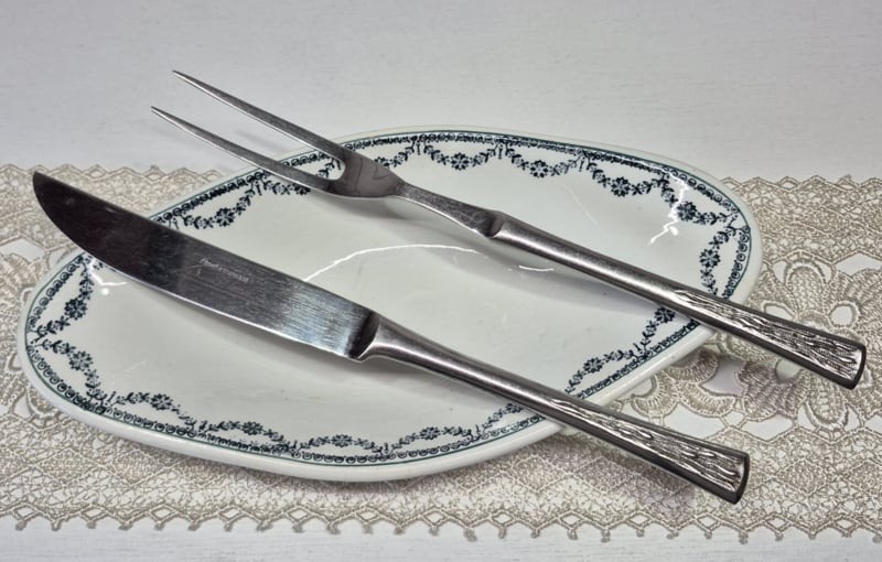 Vintage Amefa vleescouvert, Antiek en Kunst, Ophalen of Verzenden