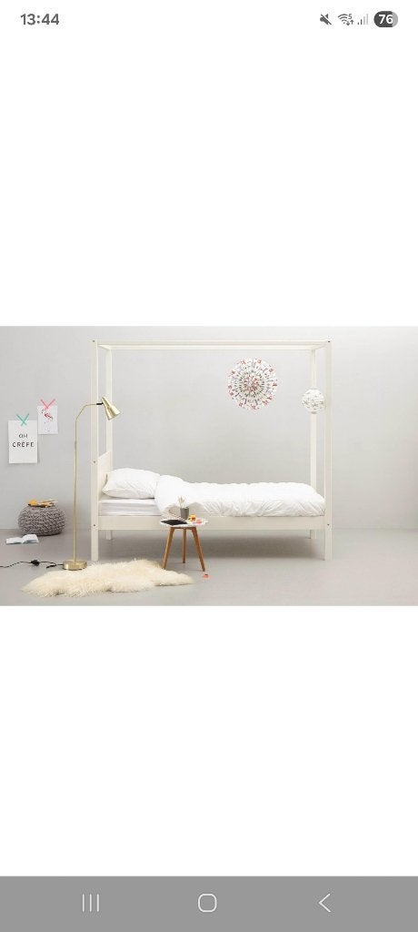 Eenpersoonsbed Hemelbed Julia van Nous, Ophalen, Gebruikt, 90 cm, Eenpersoons