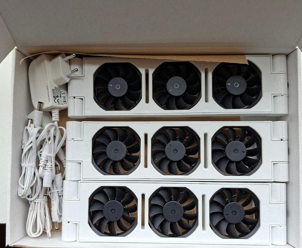 Heatfan radiatorventilatoren, set van 3 units, Doe-het-zelf en Verbouw, Verwarming en Radiatoren, Gebruikt, Minder dan 30 cm, Overige typen