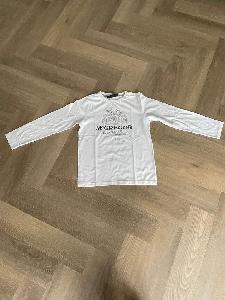 Mcgregor longsleeve wit maat 140 kinderen, Kinderen en Baby's, Kinderkleding | Maat 140, Ophalen, Zo goed als nieuw, Jongen of Meisje