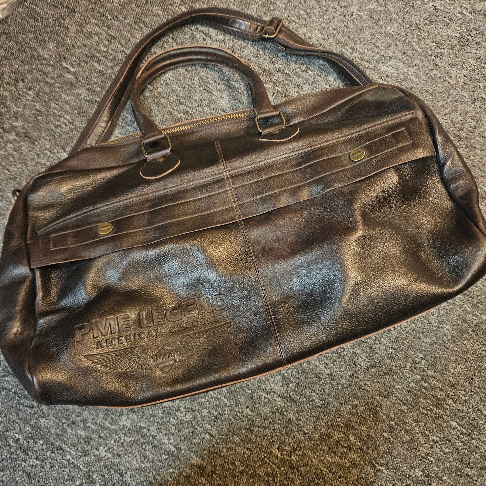 PME Legend Leren weekend tas, 40 tot 60 cm, 20 tot 30 cm, Bruin, Ophalen of Verzenden