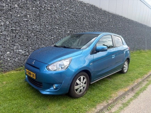 Mitsubishi Space Star 1.0 Intense Keyless/Airco (bj 2014), Euro 5, Blauw, Origineel Nederlands, Bedrijf