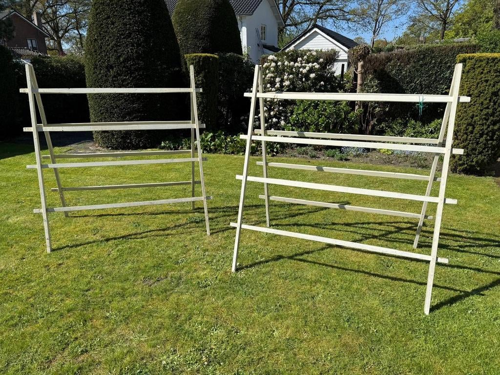 Klassiek houten linnenrek / wasrek (groot formaat), Ophalen, Zo goed als nieuw