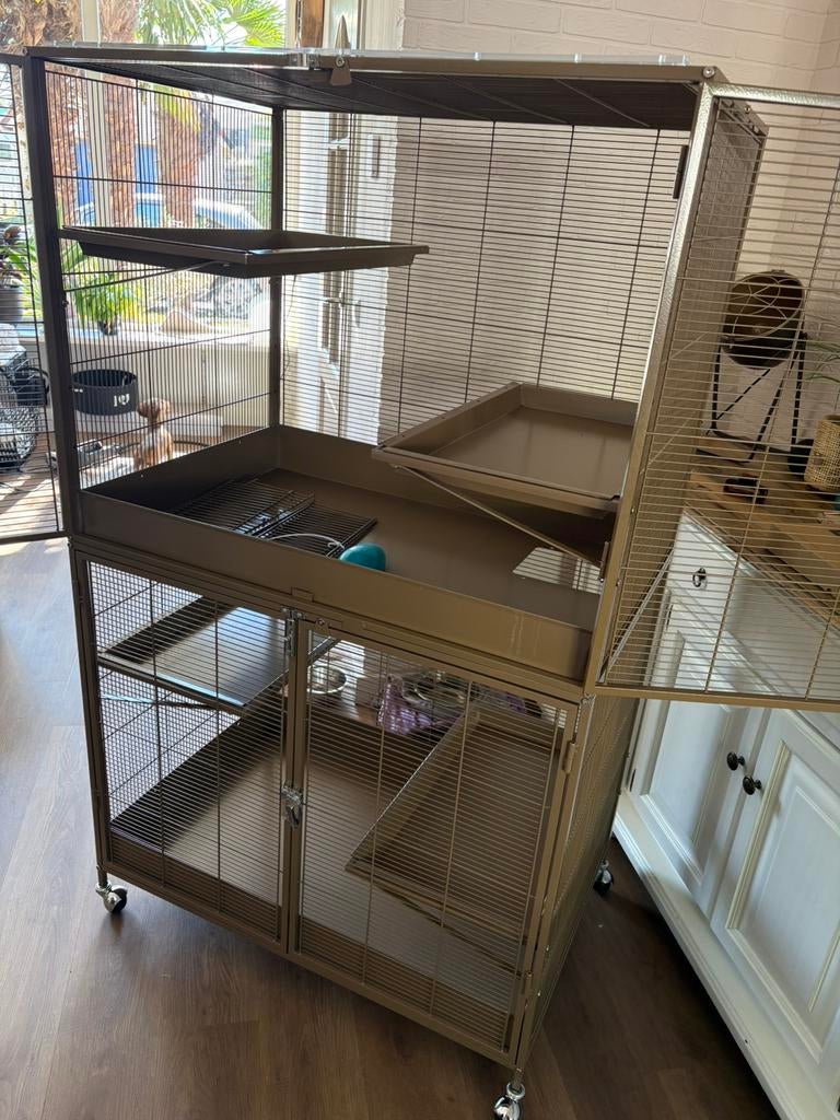 Keddoc animal home penthouse - rattenkooi, Ophalen, Kooi, Zo goed als nieuw, 90 cm of meer