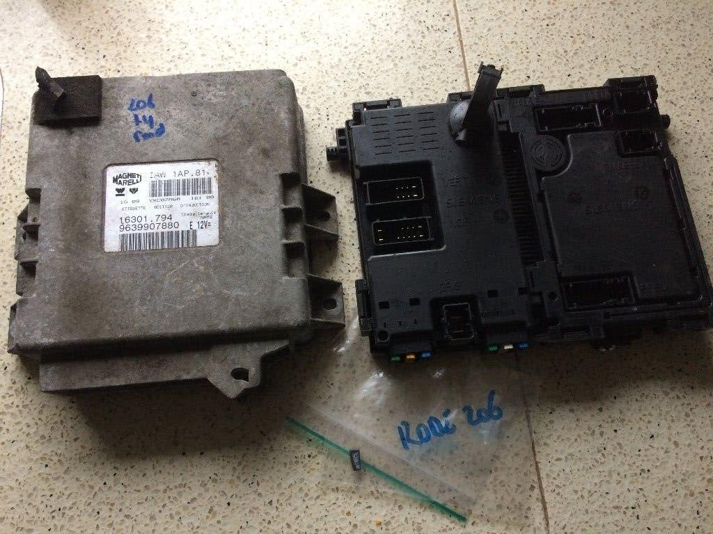Motor ECU IAW1AP81 Peugeot 206 1.4 KFX + BSI en transponder, Auto-onderdelen, Ophalen of Verzenden, Gebruikt, Peugeot