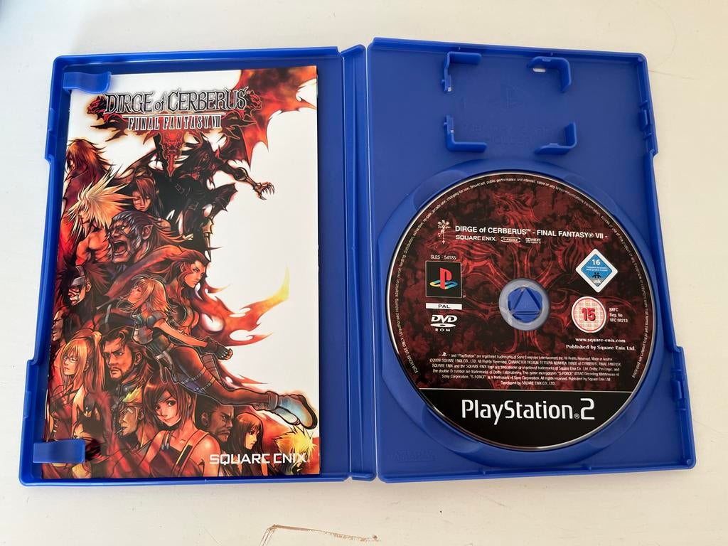 Dirge of Cerberus Final Fantasy VII PS2, Gebruikt, 1 speler, Ophalen of Verzenden, Role Playing Game (Rpg)