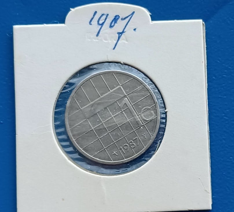 1 gulden 1987 - Beatrix UNC, Verzenden, Koningin Beatrix, 1 gulden, Losse munt