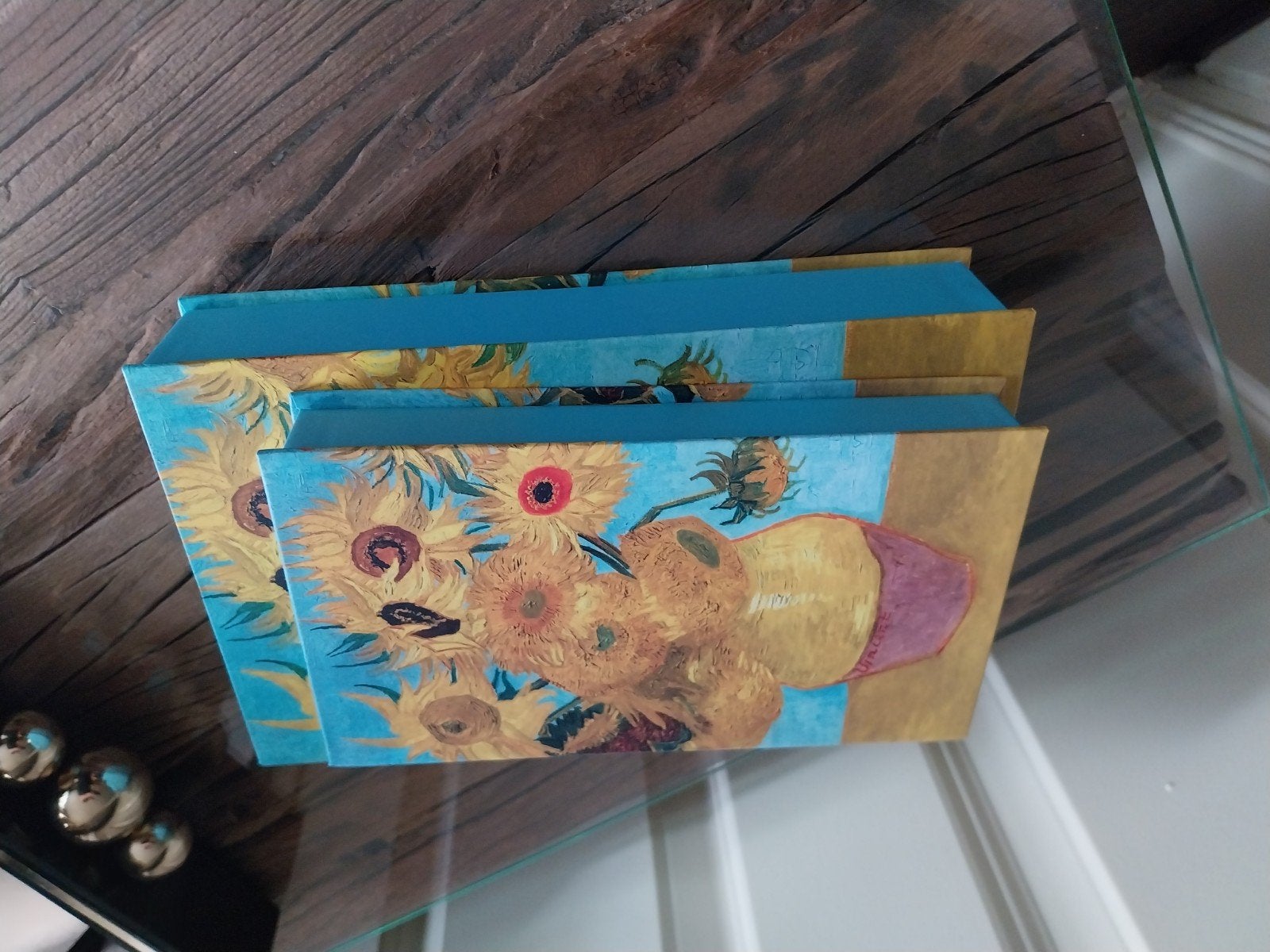 Decoratieve boeken Van Gogh Zonnebloemen, Meerkleurig, Ophalen of Verzenden, Zo goed als nieuw, Modern