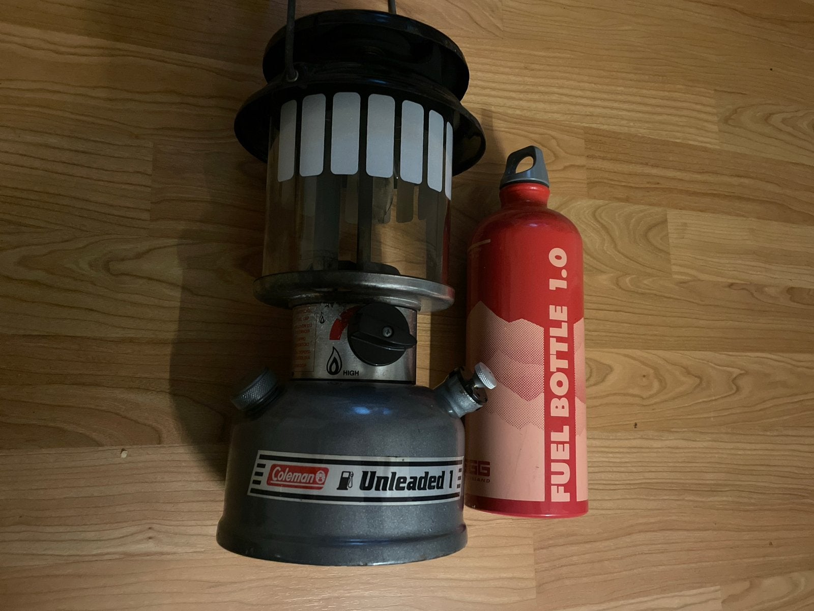 Coleman Unleaded 1 Lantaarn met brandstoffles, Ophalen of Verzenden, Gebruikt