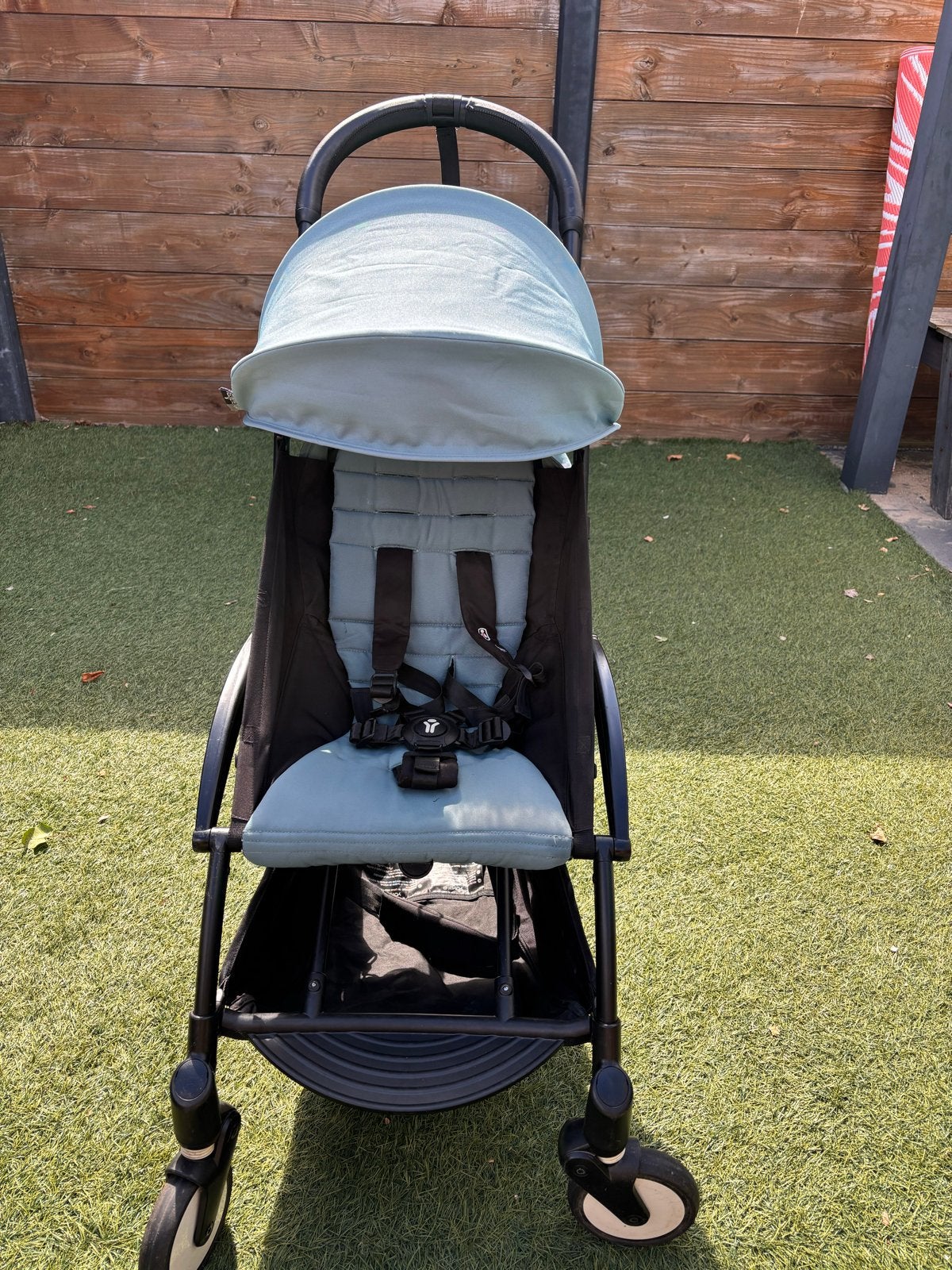 Babyzen Yoyo blauw - Gebruikt, goede staat, Kinderen en Baby's, Buggy's, Ophalen, Gebruikt, Overige merken, Zonnekap
