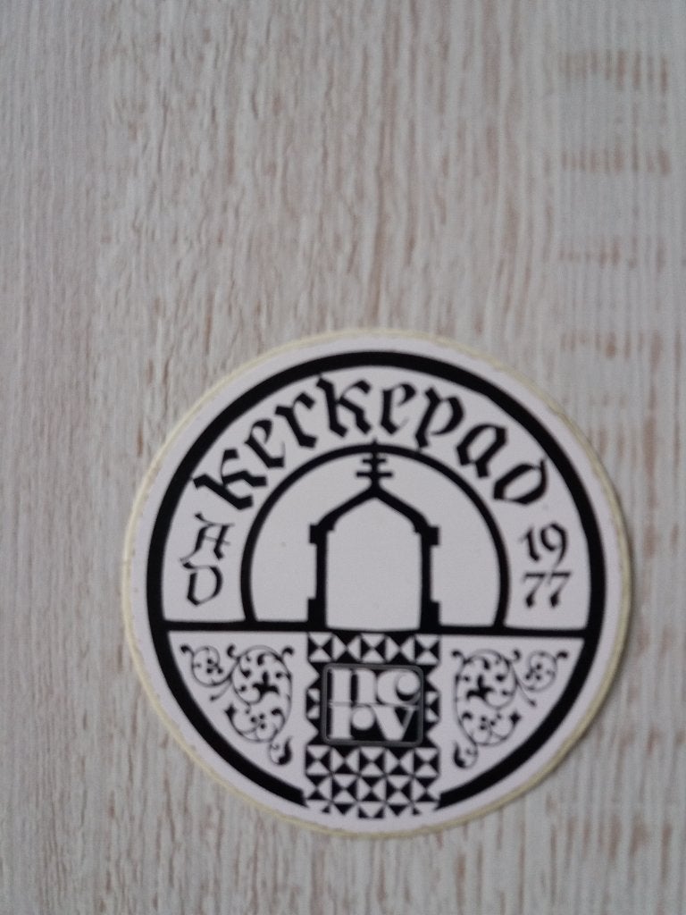 sticker NCRV KERKENPAD 1977, Ophalen of Verzenden, Zo goed als nieuw, Film, Tv of Omroep