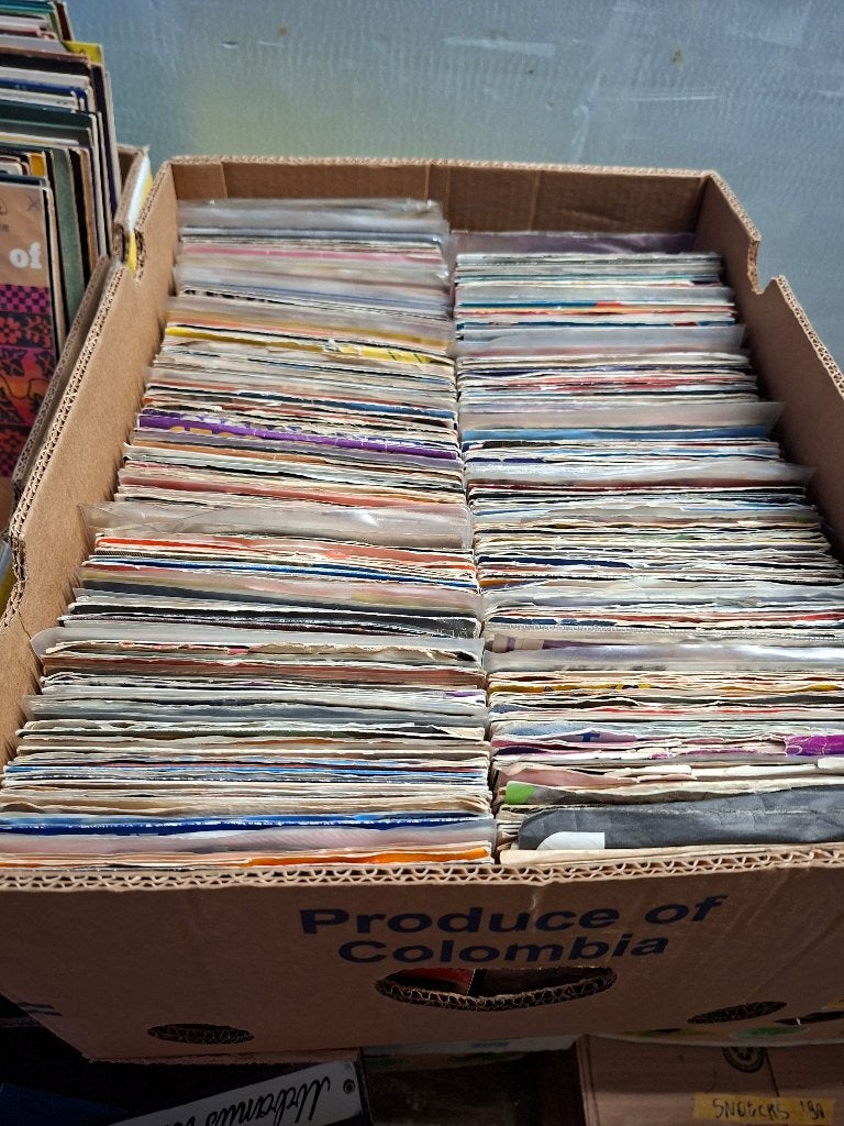 Doos vinyl singles Engels, Gebruikt, 7 inch, Ophalen of Verzenden, Pop