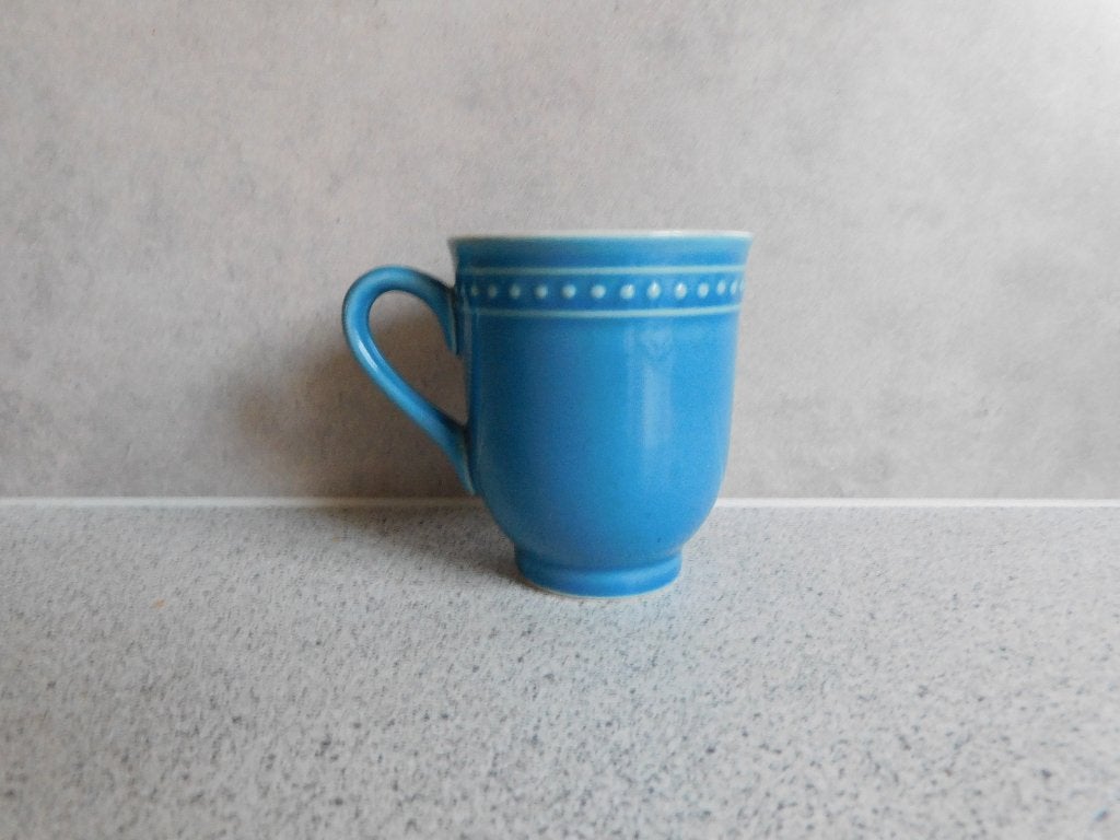 Senseo Mok Parelrand Blauw Albert Heijn, Keramiek, Ophalen of Verzenden, Zo goed als nieuw, Albert Heijn