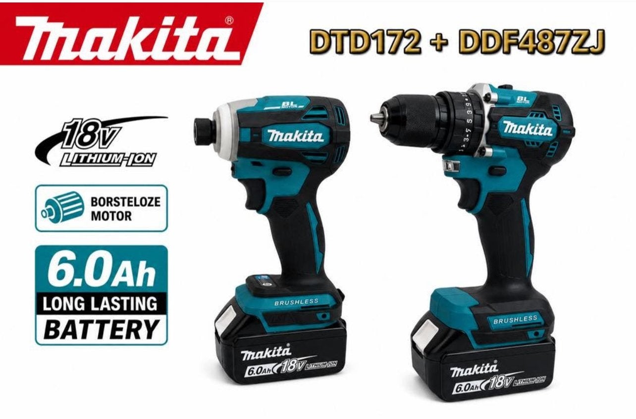 Makita DTD172 Slag- en DDF487ZJ Boormachine NIEUW, 600 watt of meer, Variabele snelheid, Nieuw, Ophalen of Verzenden