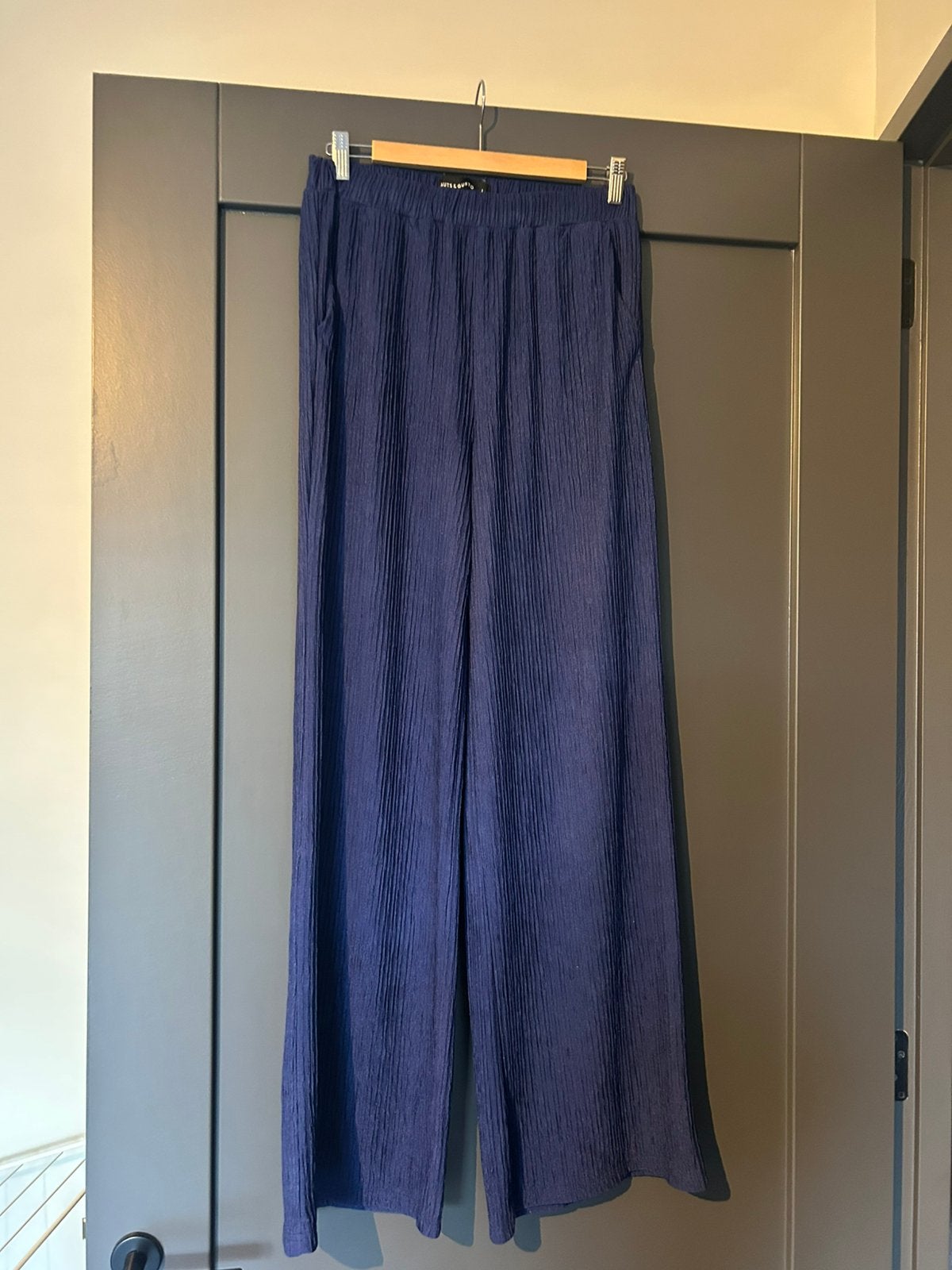 Fijne lange losvallende broek Guts&Gusto maat L blauw, Maat 38/40 (M), Zo goed als nieuw, Lang, Verzenden