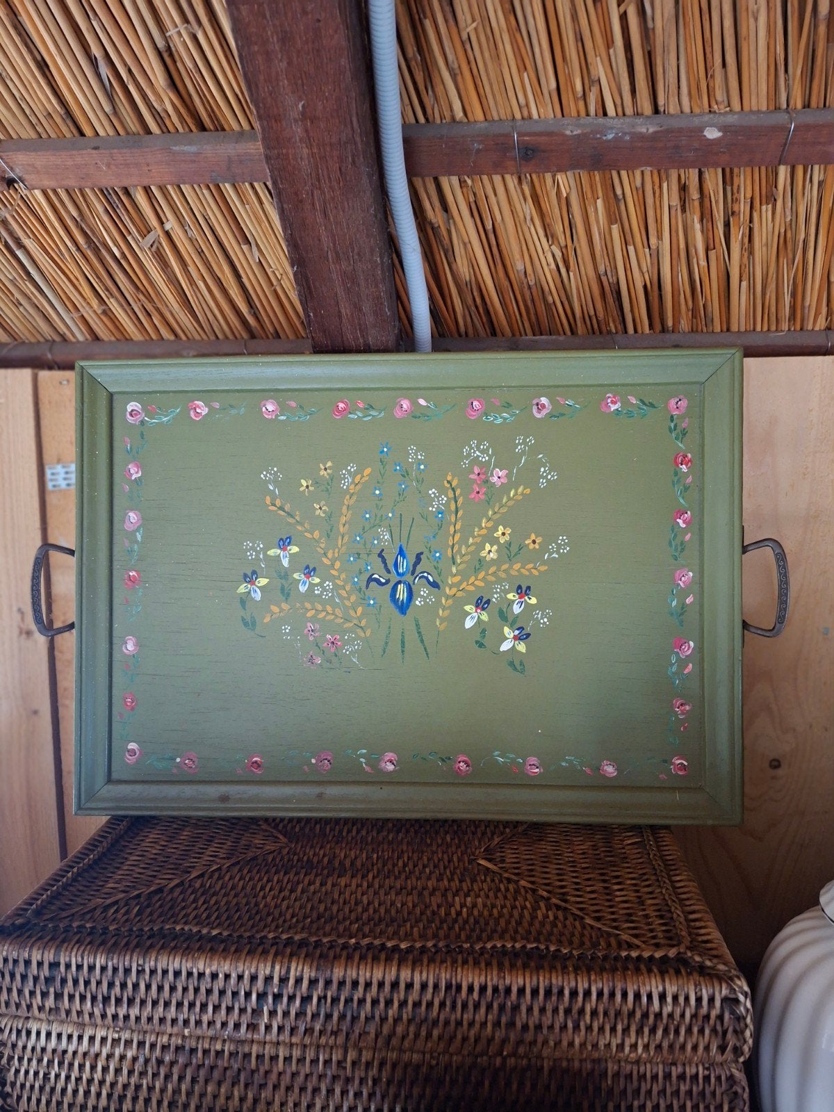 Vintage dienblad Hindeloper schilderkunst, Ophalen
